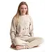Cocodream velours meisjes pyjama - Rabbit - Warme winter pyjama - Creme