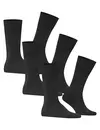 FALKE 3-paar heren wollen sokken - Airport - Hoge wollen kousen - Anti slip sokken - Vliegtuig sokken- Reis kousen