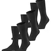 FALKE 3-paar heren wollen sokken - Airport - Hoge wollen kousen - Anti slip sokken - Vliegtuig sokken- Reis kousen