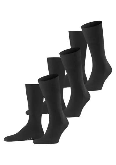 FALKE 3-paar heren wollen sokken - Airport - Anti slip zool