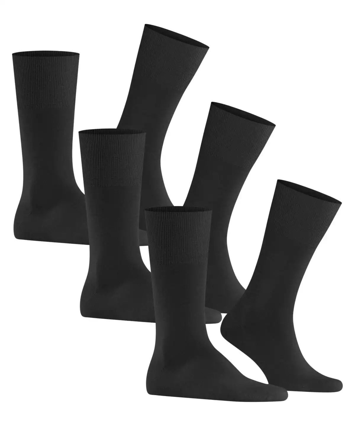 FALKE 3-paar heren wollen sokken - Airport - Hoge wollen kousen - Anti slip sokken - Vliegtuig sokken- Reis kousen