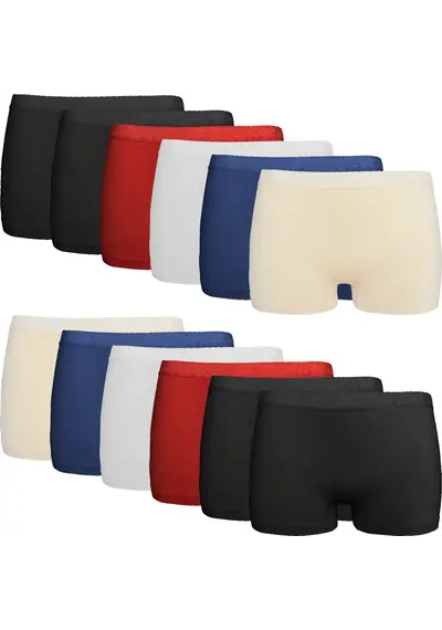 Gianvaglia 12-pak Naadloze microfiber dames boxershorts Gianvaglia 12-pak Naadloze microfiber dames boxershorts