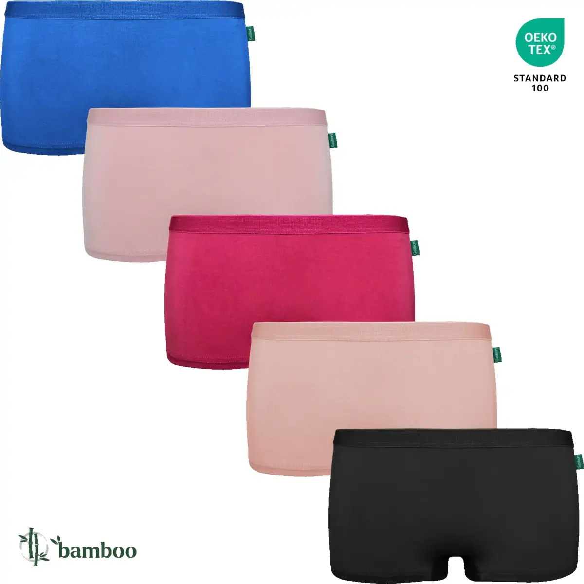 Gaubert 5-pak bamboe shorts dames - Bamboe onderbroeken dames - Multipack boxershorts dames