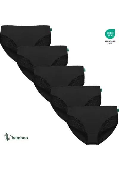 Gaubert 5-pak kanten bamboe heup slips Gaubert 5-pak kanten bamboe heup slips