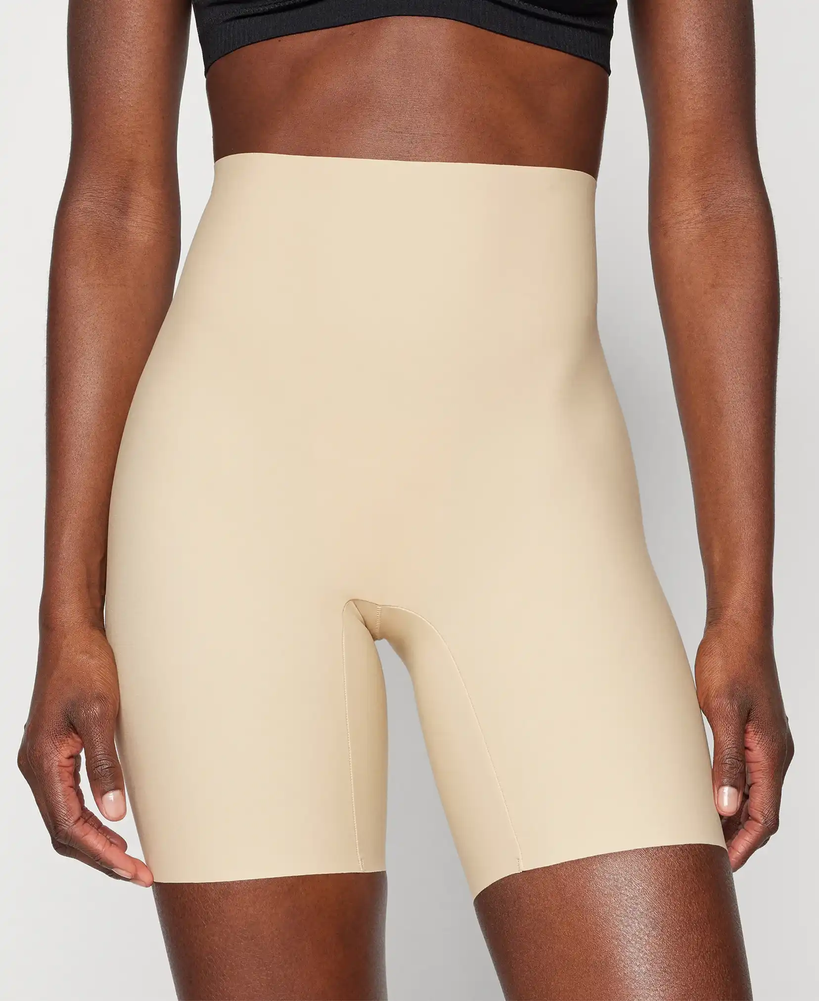 Pieces Naadloze hoge dames boxershort met lange pijpjes - Seamless - Korte legging - Broekje voor onder jurk