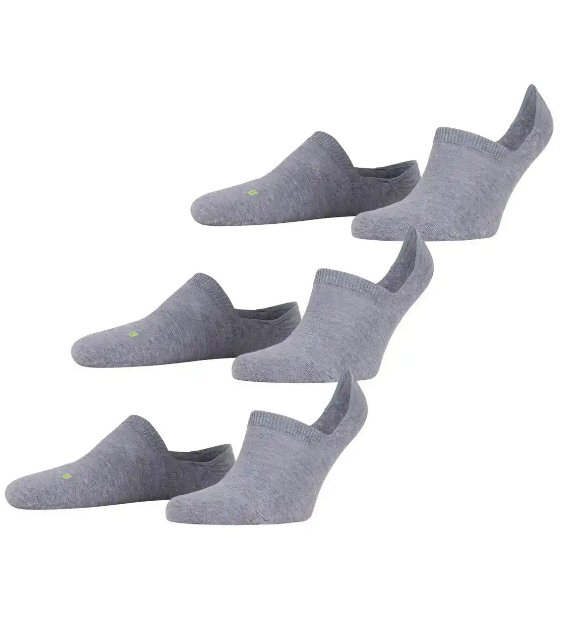 FALKE 3-paar unisex Footies die niet afzakken - Cool Kick - Kousenvoetjes voor dames en heren - Sokken in loafers - Anti-slip