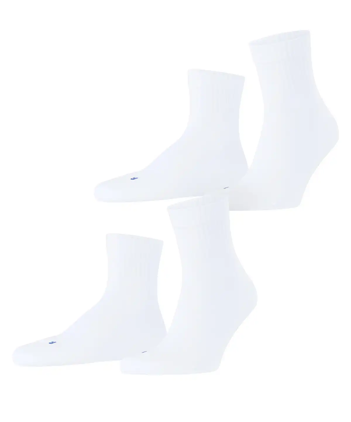 FALKE 2-paar Run ribbel korte sokken - Comfortabele katoenen dames en heren sokken