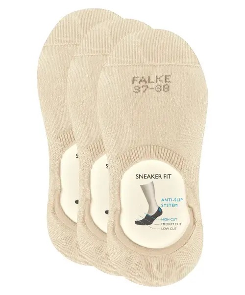 FALKE 3-paar Step High - dames footies met anti slip - Kousenvoetjes die niet afzakken - Sokken voor in loafers FALKE 3-paar Step High - dames footies met anti slip - Kousenvoetjes die niet afzakken - Sokken voor in loafers