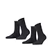FALKE 2-paar Happy dames sokken - Katoen vrouwen kousen - Donkerblauw