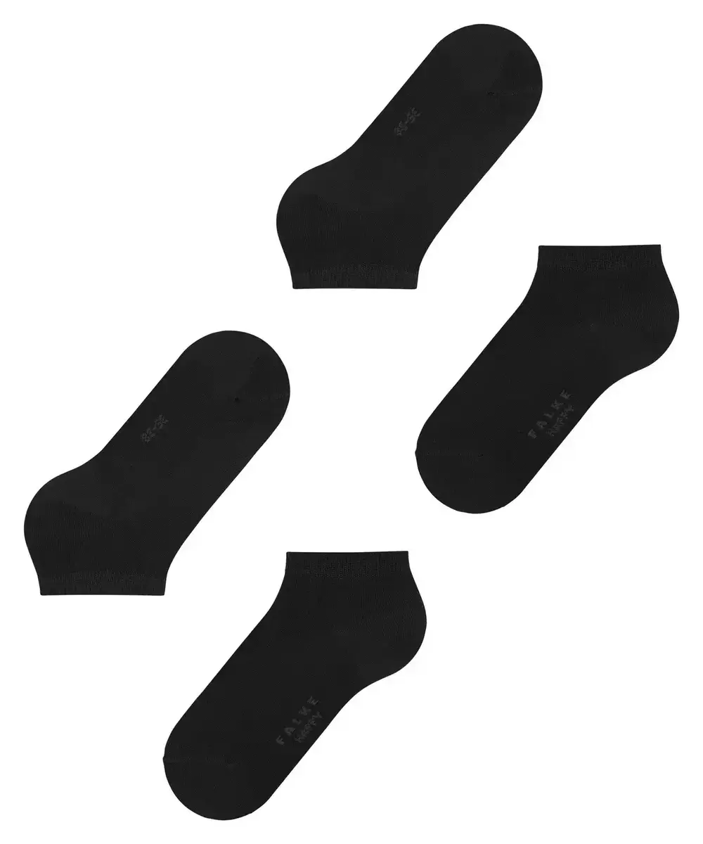 FALKE 2-paar Happy dames sneakersokken - Katoenen enkelsokken FALKE 2-paar Happy dames sneakersokken - Katoenen enkelsokken