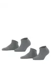 FALKE 2-paar Happy dames sneakersokken - Katoenen enkelsokken