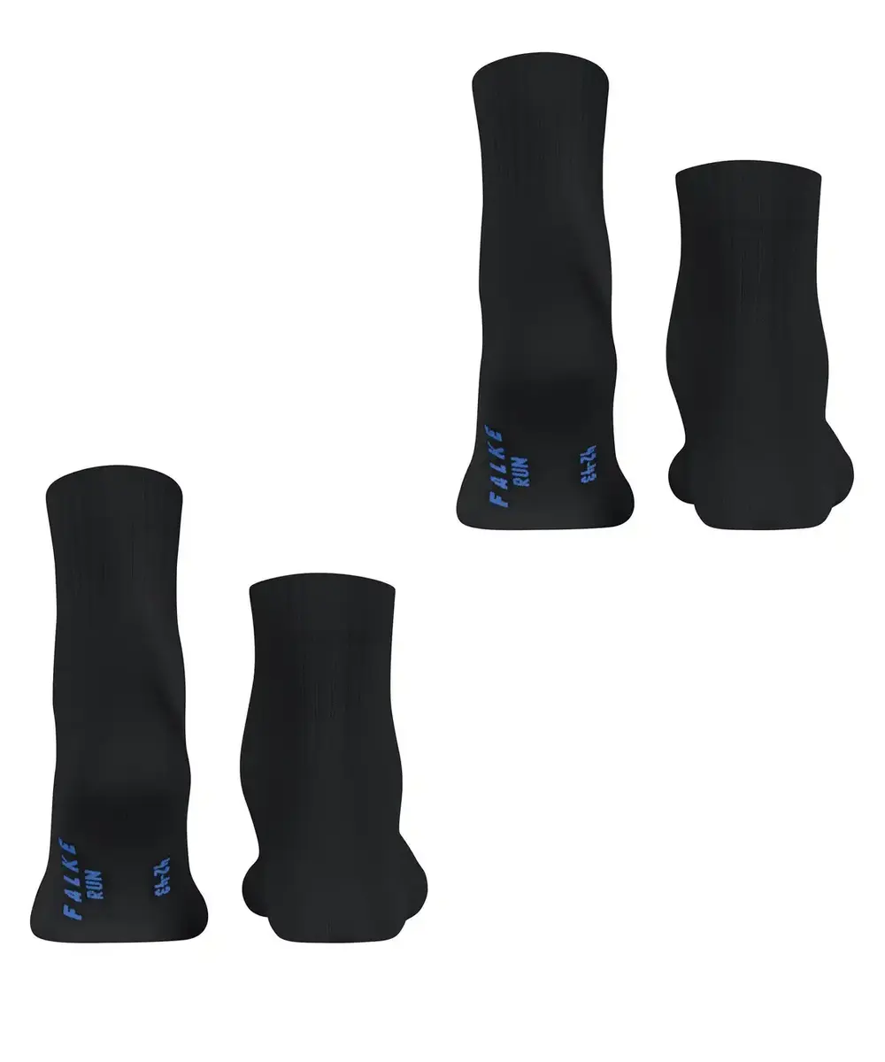 FALKE 2-paar Run ribbel korte sokken - Comfortabele katoenen dames en heren sokken FALKE 2-paar Run ribbel korte sokken - Comfortabele katoenen dames en heren sokken