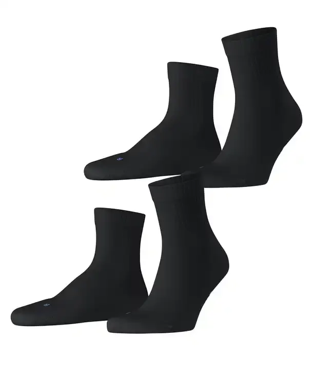 FALKE 2-paar Run ribbel korte sokken - Comfortabele katoenen dames en heren sokken
