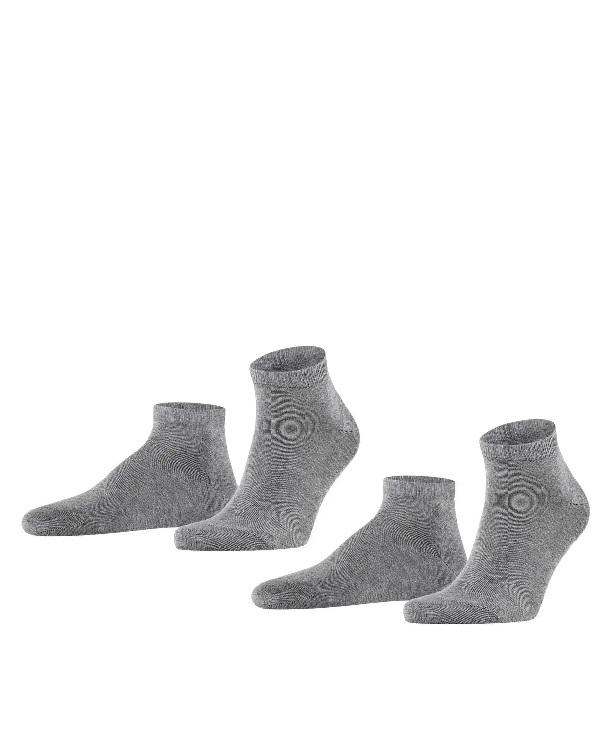 FALKE 2-paar Happy heren sneaker/quarter sokken - Katoenen enkelsokken mannen