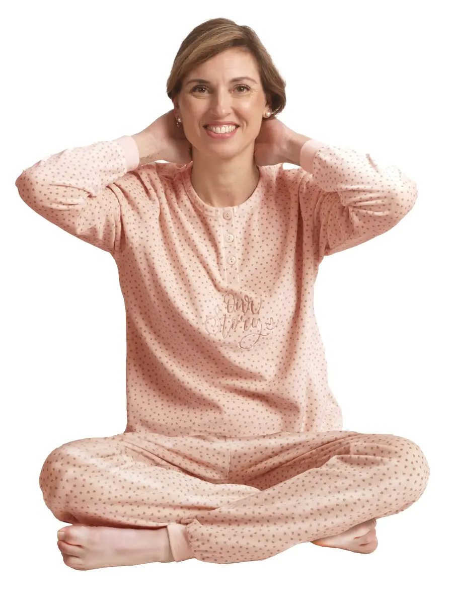 Cocodream dames pyjama velours - Love Story - Warme winter pyjama Cocodream dames pyjama velours - Love Story - Warme winter pyjama