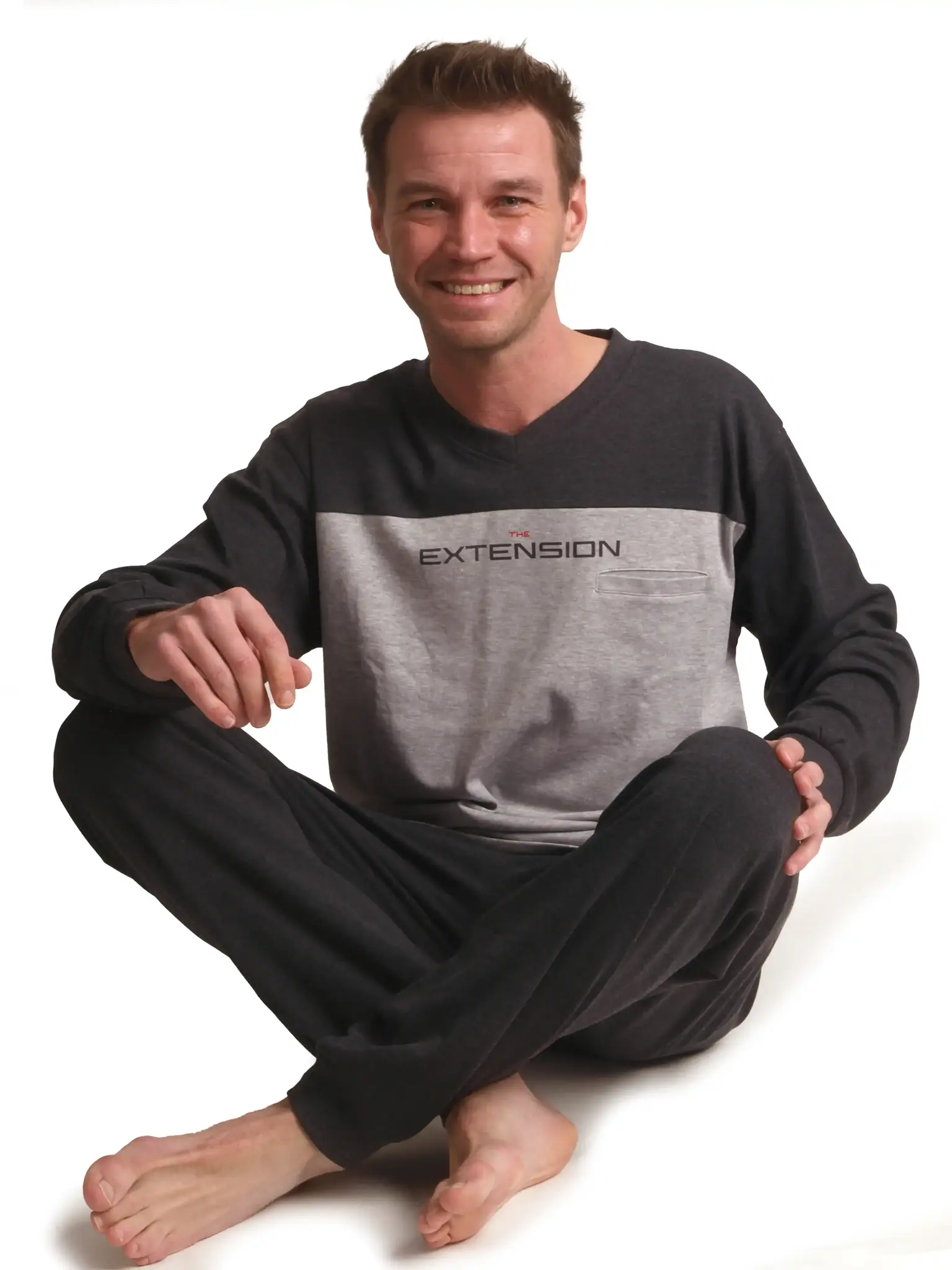 Outfitter heren pyjama - Extension - 100% katoenen mannen pyjama