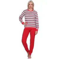 Normann dames pyjama badstof - Stripes Normann dames pyjama badstof - Stripes