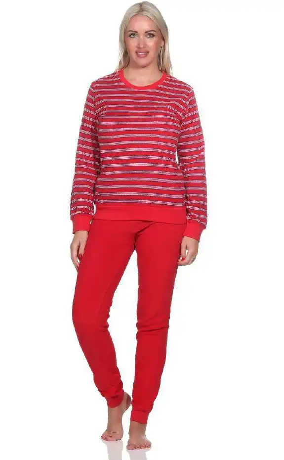 Normann dames pyjama badstof - Small Stripes