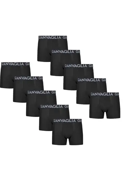 Gianvaglia 10-pack Heren boxershort katoen - Zwart Gianvaglia 10-pack Heren boxershort katoen - Zwart