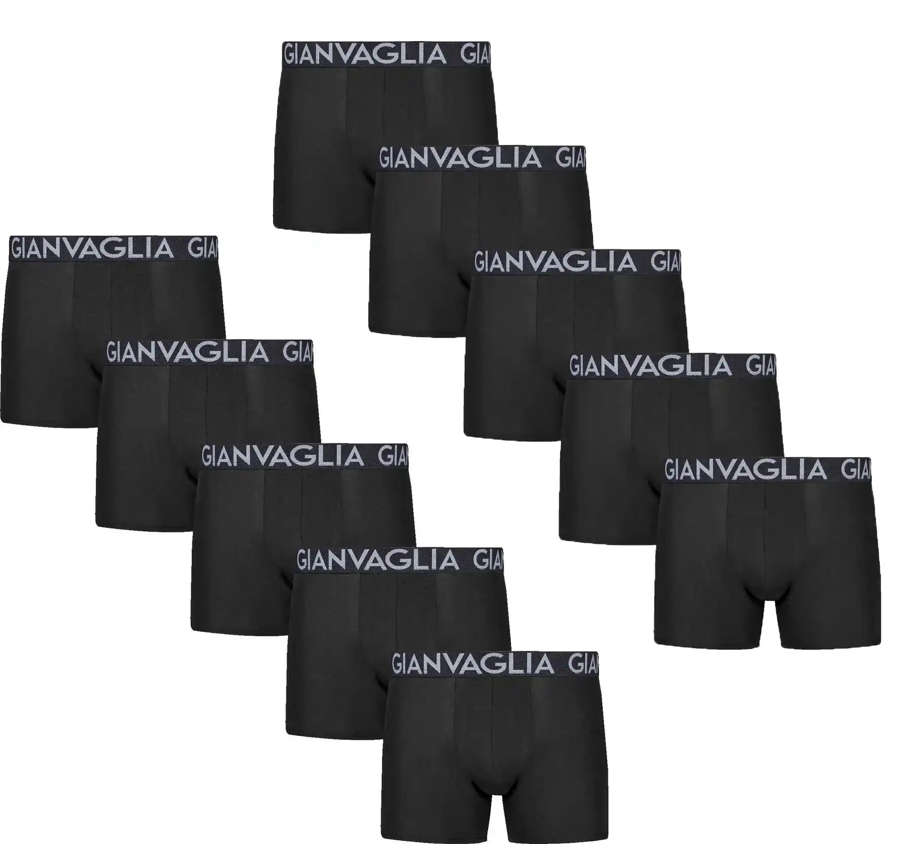 Gianvaglia 10-pack Heren boxershort katoen - Zwart