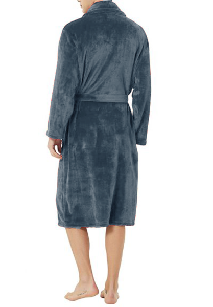 HL-tricot heren Fleece Badjas - Comfort - Warme winter ochtendjas - Zwart, Grijs, Donkerblauw HL-tricot heren Fleece Badjas - Comfort - Warme winter ochtendjas - Zwart, Grijs, Donkerblauw