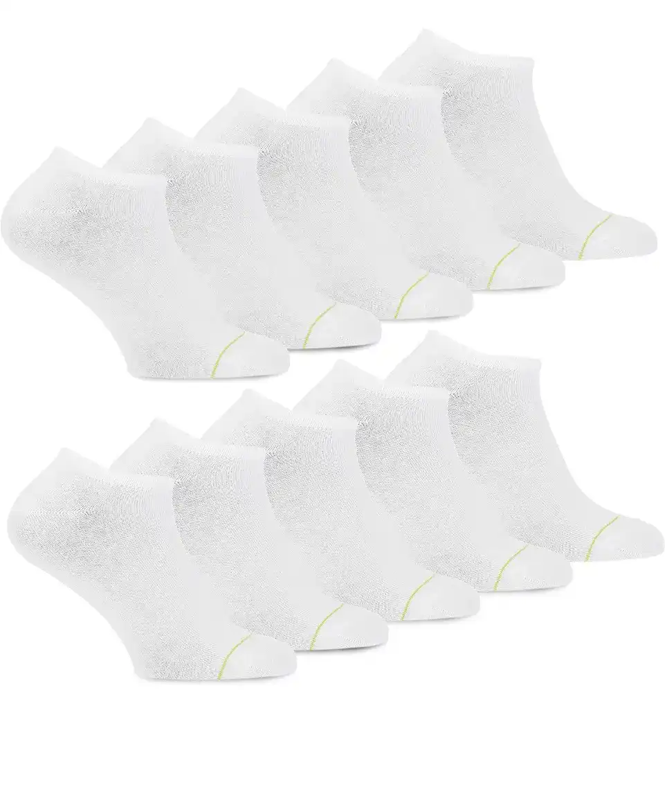 Primair 10-paar Sneaker sokken Eco - Dames & heren - Multipack enkelsokken katoen - Voordeelverpakking
