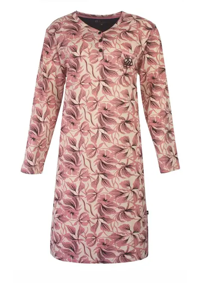 Medaillon dames nachthemd lange mouw - Blush Pink Medaillon dames nachthemd lange mouw - Blush Pink