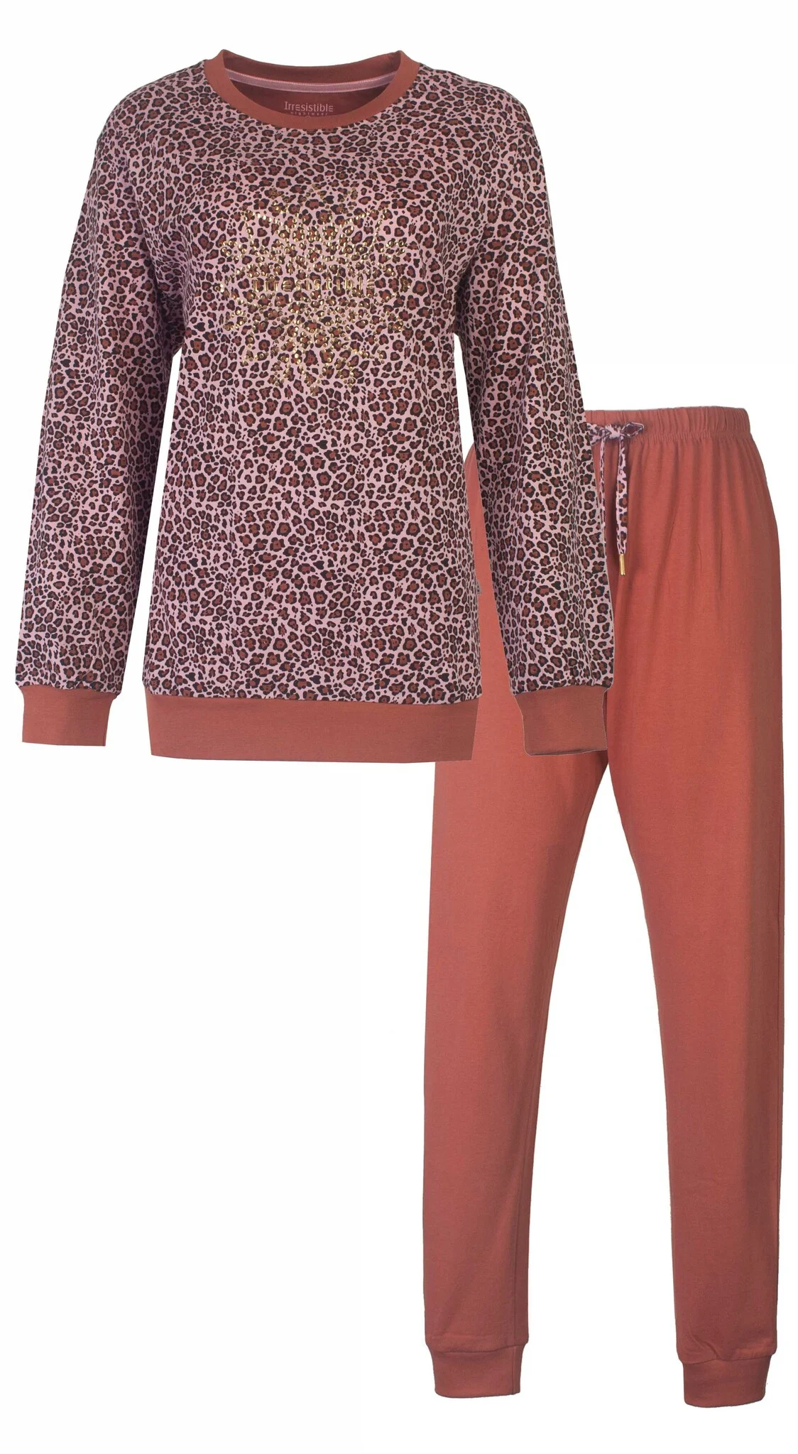 Irresistible dames pyjama lange mouw - Winter Leopard