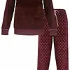 Medaillion dames velours pyjama - Winter Bordeaux