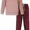 Medaillion dames velours pyjama - Winter Violet