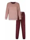 Medaillion dames velours pyjama - Winter Violet - Warme zachte pyjama
