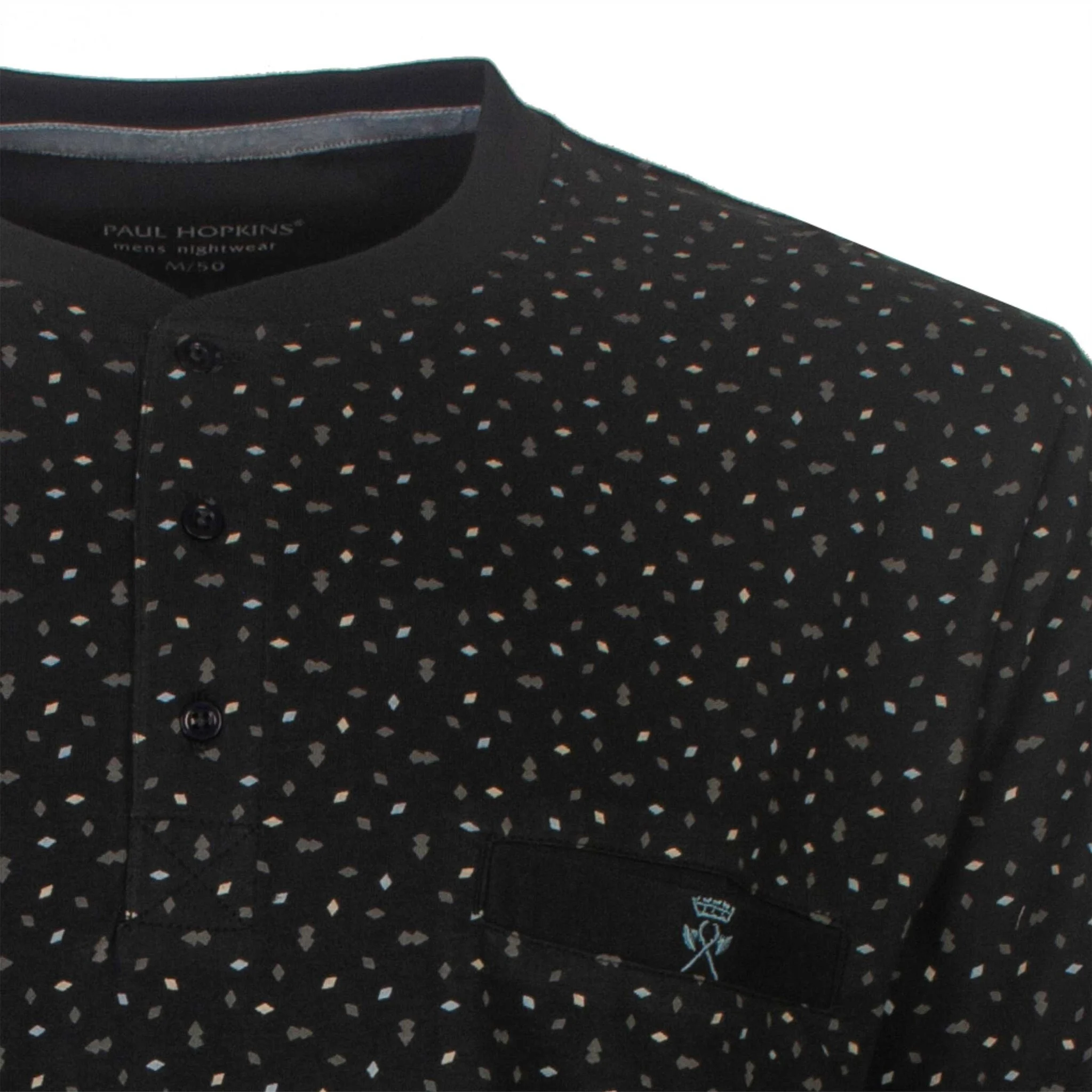 Paul Hopkins pyjama heren lange mouw - Black Dots