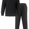 Paul Hopkins pyjama heren lange mouw - Black Dots