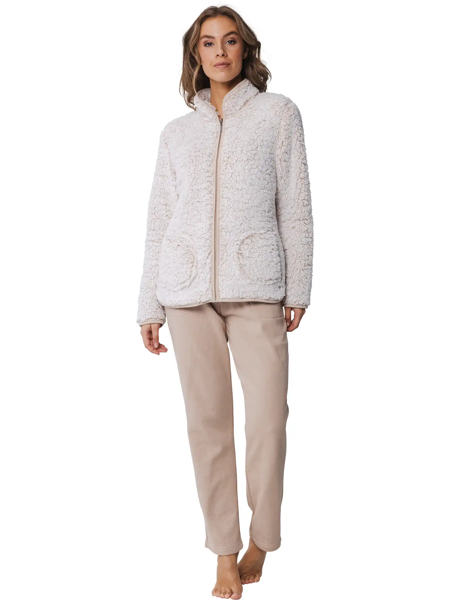 Pastunette Teddy Huispak Fleece - Fluffy Loungeset - Warm winter 2-delig huispak vrouwen