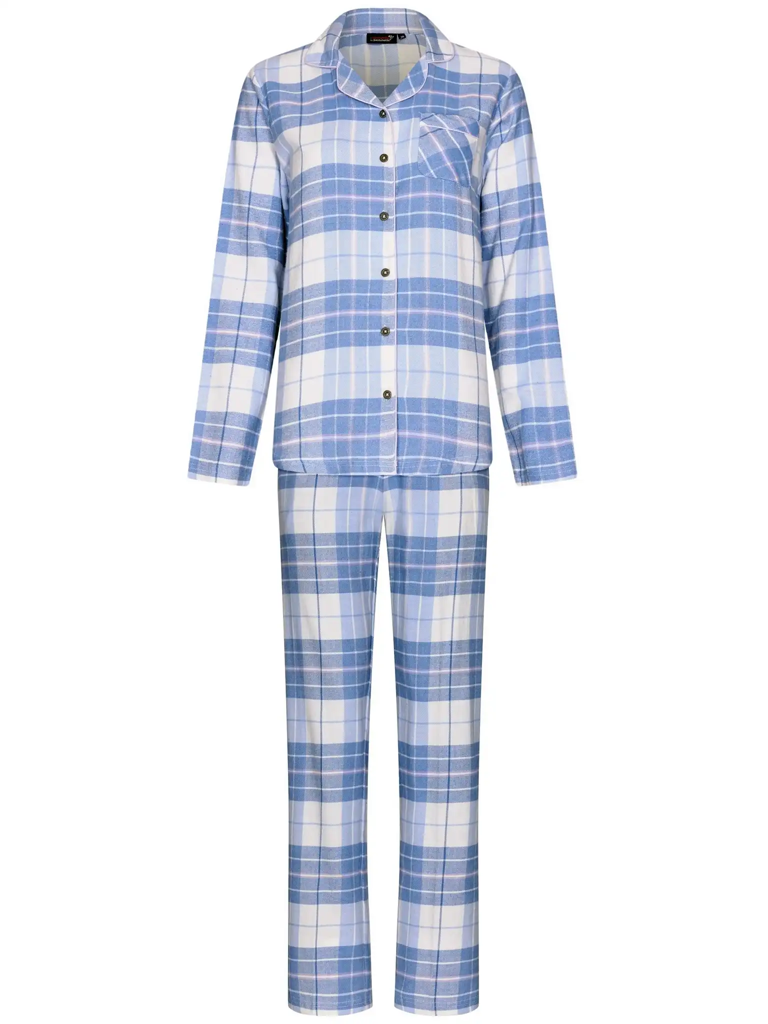 Rebelle dames pyjama Flanel - Ligt Blue