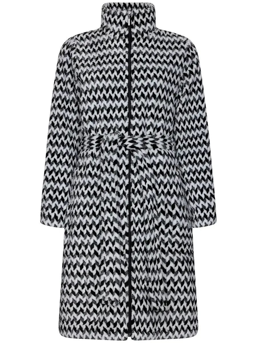 Pastunette dames Badjas met Rits Fleece - Modern Triangle - Warme winter ochtendjas met ritssluiting Pastunette dames Badjas met Rits Fleece - Modern Triangle - Warme winter ochtendjas met ritssluiting