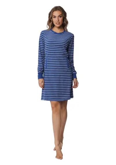 Pastunette badstof dames nachthemd - Winter Blue Pastunette badstof dames nachthemd - Winter Blue