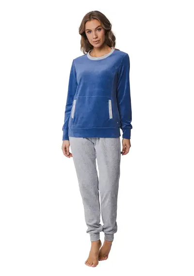 Pastunette warme dames pyjama Velours - Lightblue Pastunette warme dames pyjama Velours - Lightblue