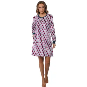 Pastunette Fleece dames nachthemd - lange mouwen - Winter nachtjapon lange mouwen Pastunette Fleece dames nachthemd - lange mouwen - Winter nachtjapon lange mouwen