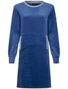 Pastunette velours dames nachthemd - Winter Blue - Winter nachtjapon met ronde hals
