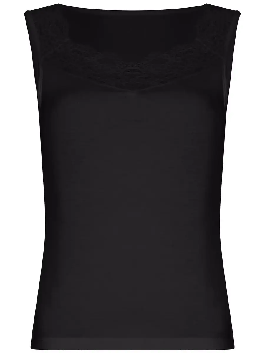 Pastunette wollen/modal kanten dames hemdje - Wollen / modal onderhemd met brede bandjes Pastunette wollen/modal kanten dames hemdje - Wollen / modal onderhemd met brede bandjes