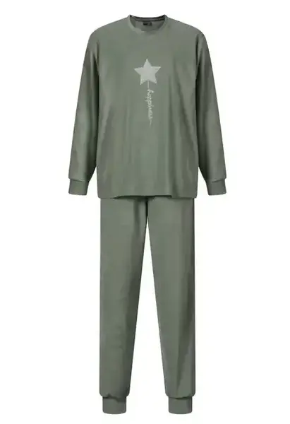 Lunatex badstof dames pyjama - Stars - Warme winter pyjama met boordjes Lunatex badstof dames pyjama - Stars - Warme winter pyjama met boordjes