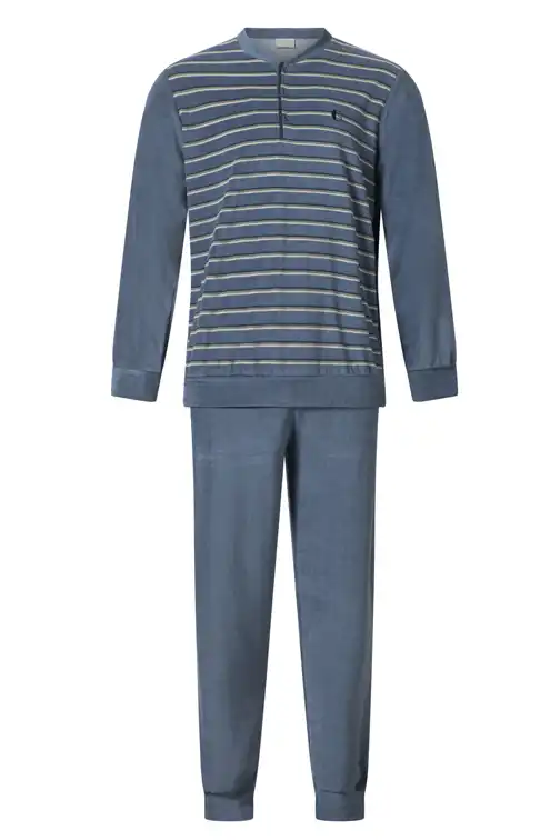 Gentlemen Warme heren pyjama badstof - Peet Gentlemen Warme heren pyjama badstof - Peet