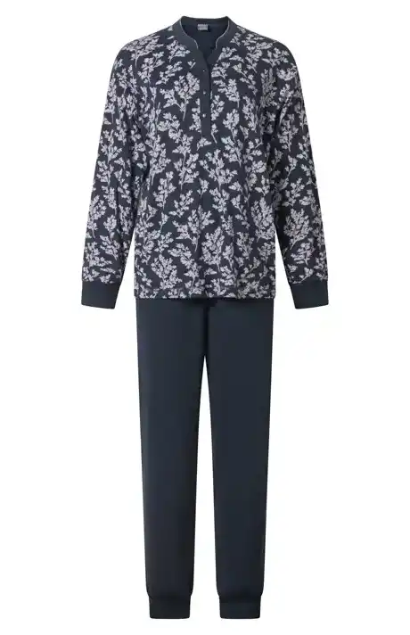 Lunatex dames pyjama dikke tricot - Interlock - Flower