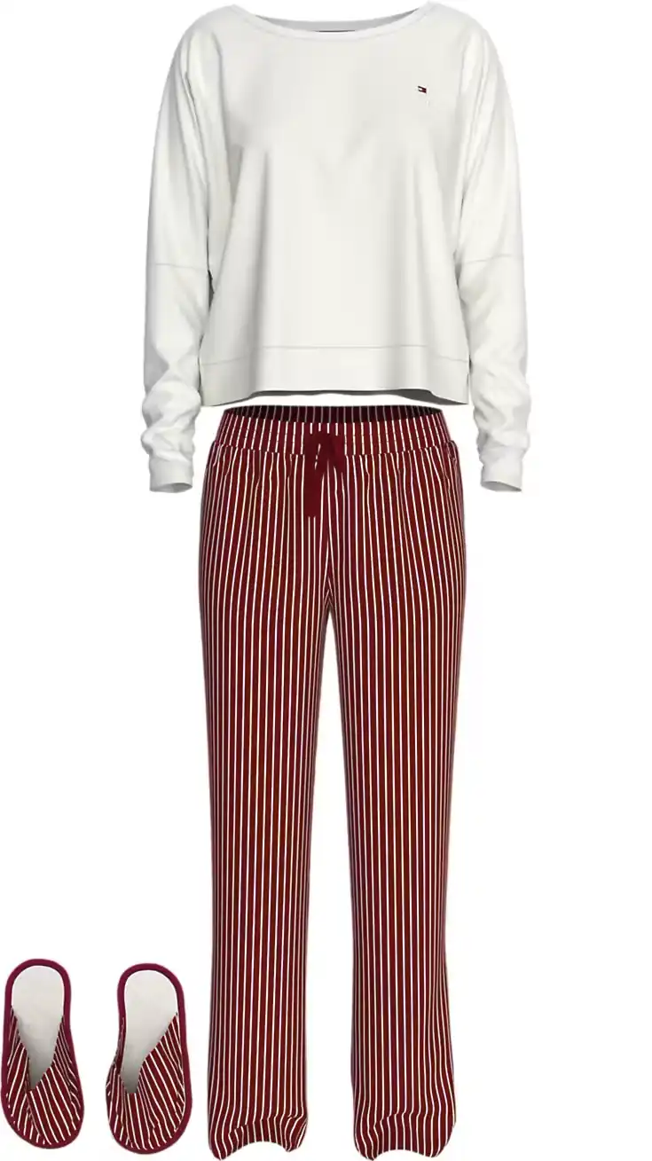 Tommy Hilfiger Dames flanellen Pyjama - Cadeau set