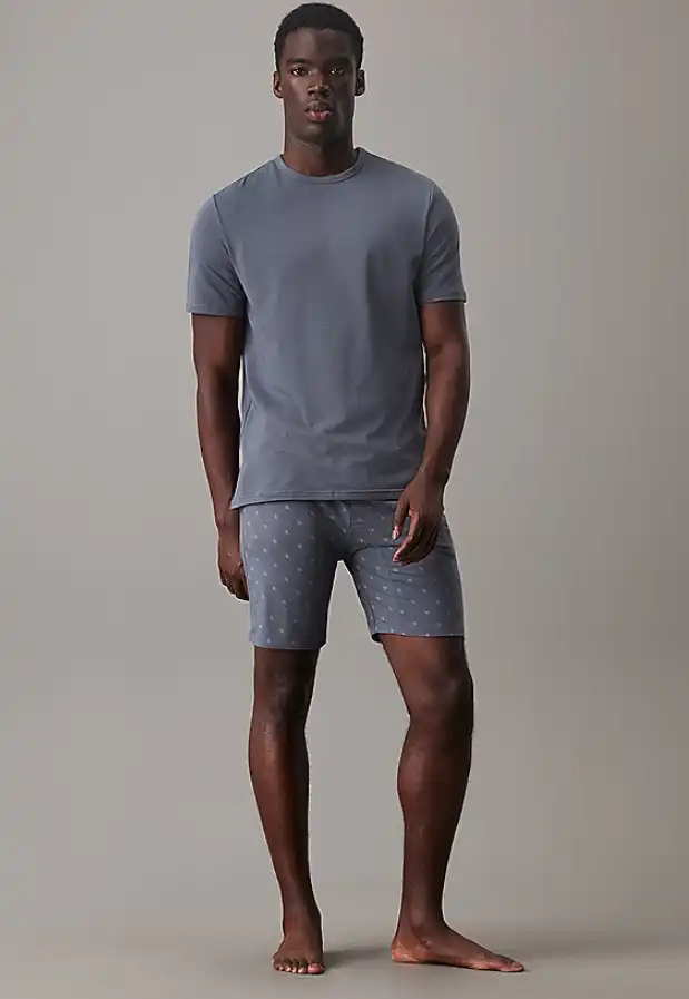 Calvin Klein shortama heren - Katoenen mannen pyjama korte mouw en korte broek