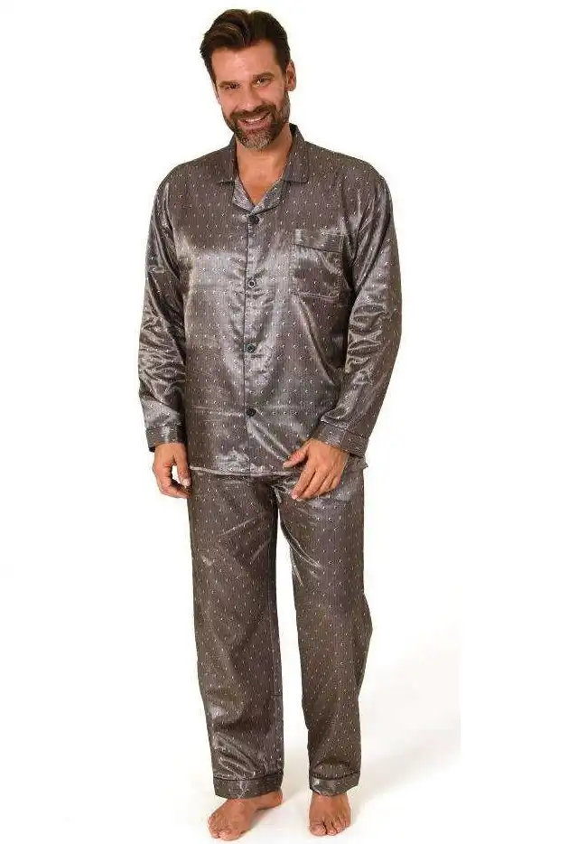 Norman Heren satijnen pyjama - Deluxe - Gladde mannen pyjama