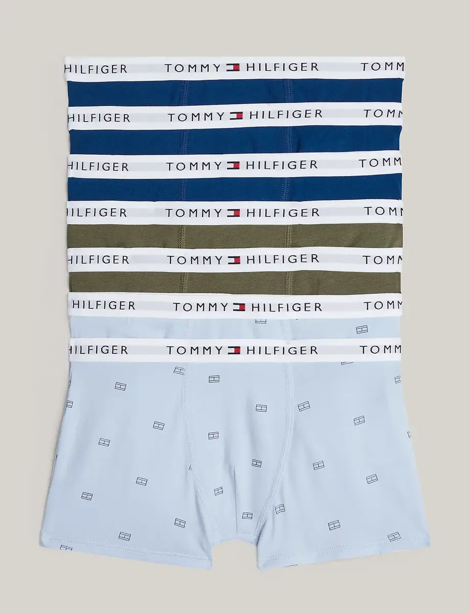 Tommy Hilfiger 7-Pack jongens Boxershorts - Figure - Multipack jongens onderbroeken