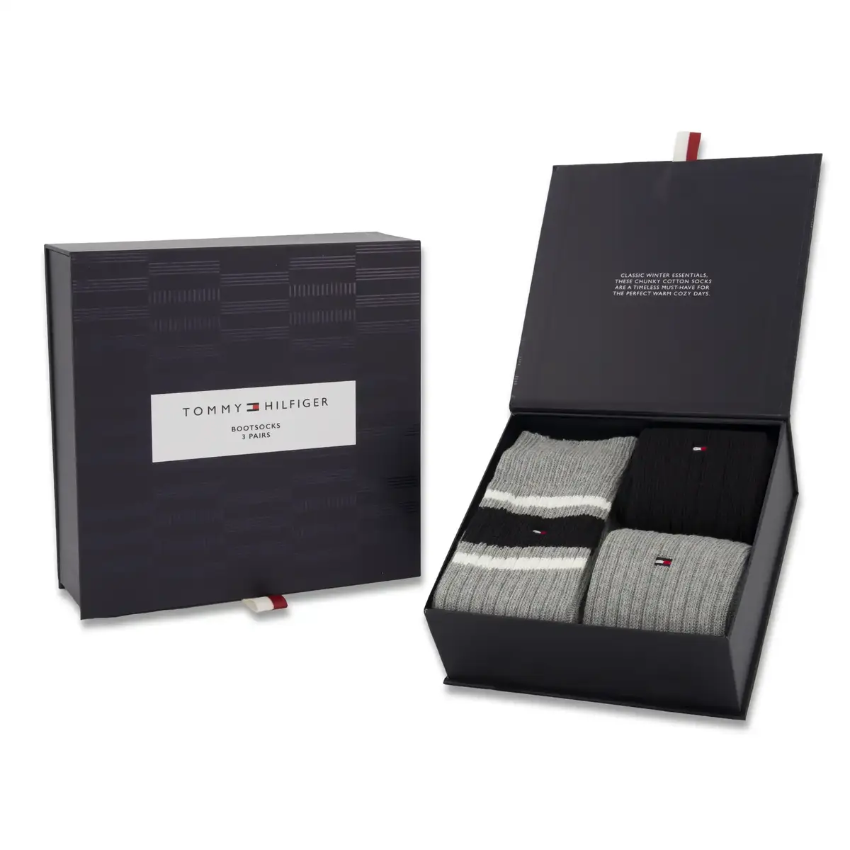 Tommy Hilfiger 3-paar Crew heren boots sokken - giftbox - Katoenen sportsokken Tommy Hilfiger 3-paar Crew heren boots sokken - giftbox - Katoenen sportsokken