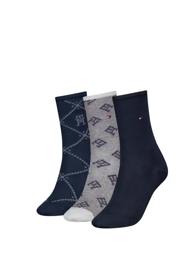 Tommy Hilfiger 2-pack dames sokken - Monogram - Giftbox Tommy Hilfiger 2-pack dames sokken - Monogram - Giftbox